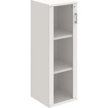 Policová skříň SZ 3 40 02 L – Skříň policová dvéřová 115,2 × 40 cm - Bílá , Bílá , USH – hranatá