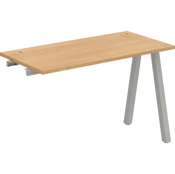 Psací stůl UE A 1200 R – Stůl pracovní délky 120 cm, hl. 60 cm, k řetězení - Dub , Šedý kov