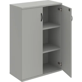 Policová skříň SZ 3 80 01 – Skříň policová dvéřová 115,2 × 80 cm - Šedá , Šedá , UCO – černá