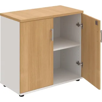 SPZ 80 40 – Skříňka ke stolu, zavřená, š. 80 cm - Dub , Bílá , USH – hranatá