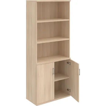 Policová skříň S 5 80 03 – Skříň policová dvéřová 192 × 80 cm - Akát , Akát , USH – hranatá