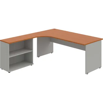 Psací stůl GE 1800 H P – Sestava pravá 180 cm - Třešeň , Šedá