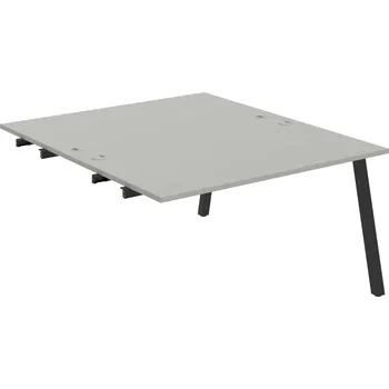 Psací stůl USD A 1400 R – Stůl pracovní 140 × 160 cm, k řetězení - Šedá , Černý kov