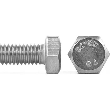 Spojovací materiál Šroub 6hran celý závit nerez A2, DIN 933 - M5x45