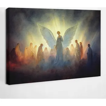 Obraz Obraz na plátně s rámem Náboženský Andělé Archanděl Nebe 30x20 cm