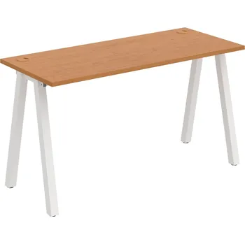 Psací stůl UE A 1400 – Stůl pracovní délky 140 cm, hl. 60 cm - Olše , Bílý kov