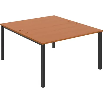 Psací stůl USD 1400 – Stůl pracovní 140 × 160 cm - Třešeň , Černý kov