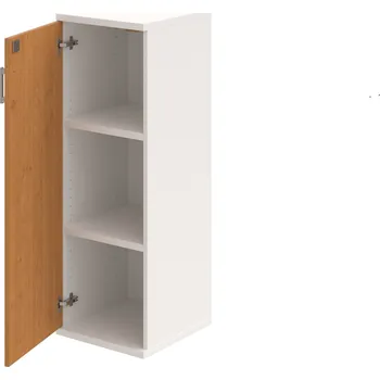 Policová skříň SZ 3 40 01 L – Skříň policová dvéřová 115,2 × 40 cm - Olše , Bílá , USH – hranatá
