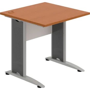 Psací stůl CS 800 – Stůl pracovní rovný 80 cm - Třešeň , Bílá , Šedý kov