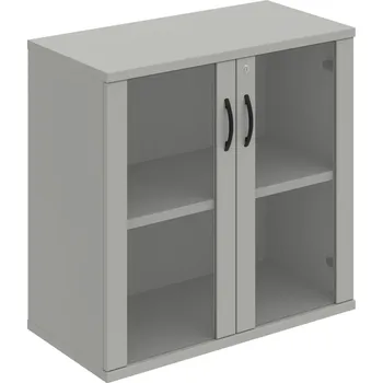 Policová skříň SZ 2 80 02 – Skříň policová dvéřová 76,8 × 80 cm - Šedá , Šedá , UCO – černá