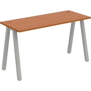 Psací stůl UE A 1400 – Stůl pracovní délky 140 cm, hl. 60 cm - Třešeň , Šedý kov