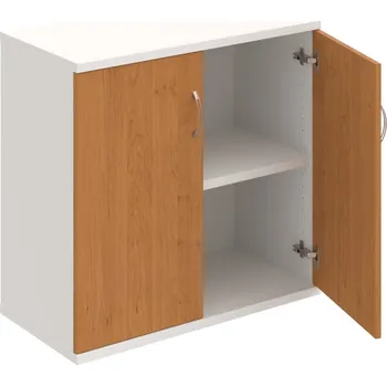 Policová skříň S 2 80 01 – Skříň policová dvéřová 76,8 × 80 cm - Olše , Bílá , USN – Hobis