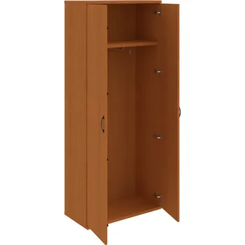 Policová skříň S 5 80 01 – Skříň šatní dvéřová 192 × 80 cm - Třešeň , Třešeň , UCO – černá