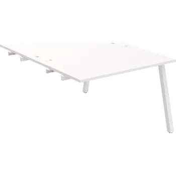 Psací stůl USD A 1200 R – Stůl pracovní 120 × 160 cm, k řetězení - Bílá , Bílý kov