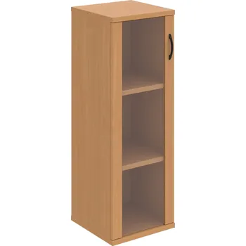 Policová skříň S 3 40 02 L – Skříň policová dvéřová 115,2 × 40 cm - Buk , Buk , UCO – černá