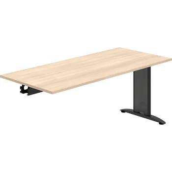 Jednací stůl FJ 1800 R – Stůl jednací řetězící rovný 180 cm - Akát , Černý kov