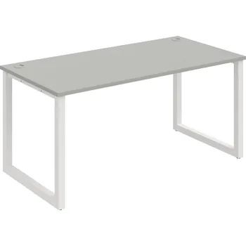 Psací stůl US O 1600 – Stůl pracovní délky 160 cm - Šedá , Bílý kov