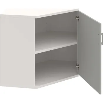 Policová skříň SRV 2 01 P – Skříň vnitřní roh pravá 76,8 cm - Šedá , Bílá , USH – hranatá