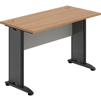 Psací stůl CE 1200 – Stůl pracovní rovný 120 cm, hl. 60 cm - Višeň , Šedá , Černý kov