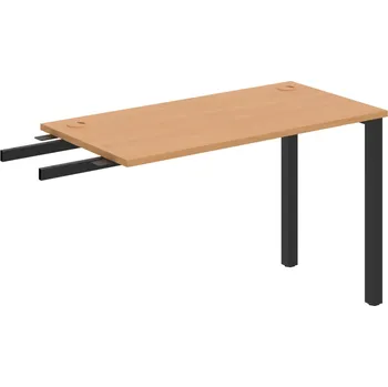 Psací stůl UE 1200 RU – Stůl pracovní délky 120 cm, hl. 60 cm, k řetězení - Buk , Černý kov