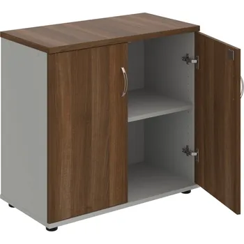 SPZ 80 40 – Skříňka ke stolu, zavřená, š. 80 cm - Ořech , Šedá , USN – Hobis