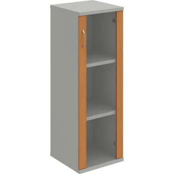 Policová skříň S 3 40 02 P – Skříň policová dvéřová 115,2 × 40 cm - Olše , Šedá , USN – Hobis