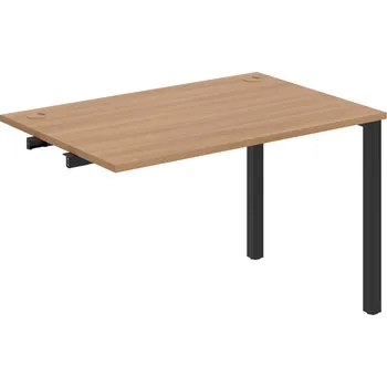 Psací stůl US 1200 R – Stůl pracovní délky 120 cm, k řetězení - Višeň , Černý kov