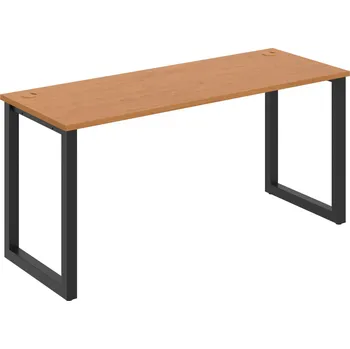 Psací stůl UE O 1600 – Stůl pracovní délky 160 cm, hl. 60 cm - Olše , Černý kov