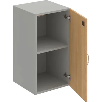 Policová skříň DZ 2 40 01 – Skříň policová dvéřová 74 × 40 cm - Dub , Šedá , USN – Hobis