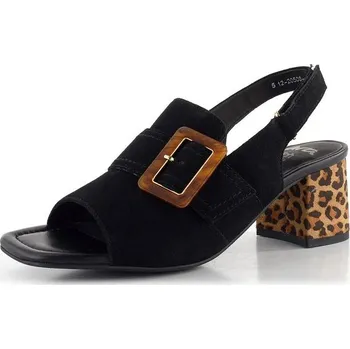 Dámské sandále Ara dámské širší sandály na podpatku Brighton Black 12-20508-01 - 38 | P692867