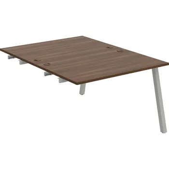 Psací stůl USD A 1200 R – Stůl pracovní 120 × 160 cm, k řetězení - Ořech , Šedý kov