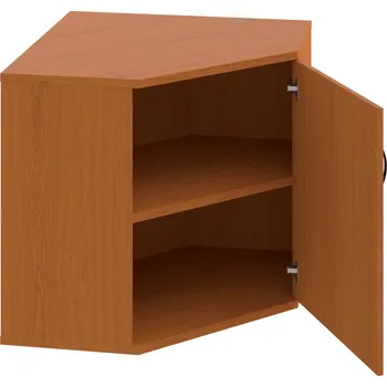 Policová skříň SRV 2 01 P – Skříň vnitřní roh pravá 76,8 cm - Třešeň , Třešeň , UCO – černá