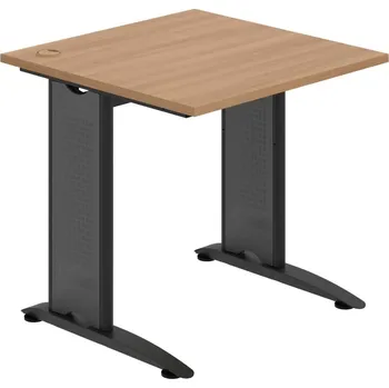 Psací stůl FS 800 – Stůl pracovní rovný 80 cm - Višeň , Černý kov