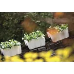 Truhlík květináč na balkonové zábradlí Crown 400 - Tmavě šedá