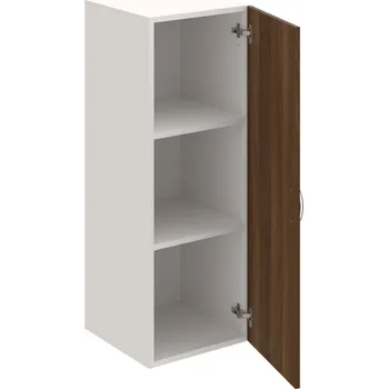 Policová skříň D 3 40 01 – Skříň policová dvéřová 111 × 40 cm - Ořech , Bílá , USN – Hobis