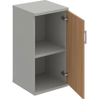 Policová skříň S 2 40 01 P – Skříň policová dvéřová 76,8 × 40 cm - Višeň , Šedá , USH – hranatá