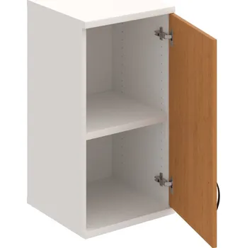 Policová skříň S 2 40 01 P H – Skříň policová dvéřová 76,8 × 40 cm - Olše , Bílá , UCO – černá