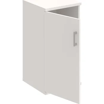 Policová skříň S 2 40 01 L – Skříň policová dvéřová 76,8 × 40 cm - Bílá , Bílá , USH – hranatá