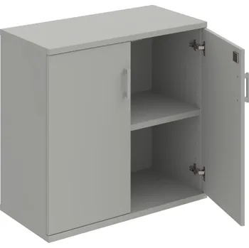 Policová skříň SZ 2 80 01 – Skříň policová dvéřová 76,8 × 80 cm - Šedá , Šedá , USH – hranatá