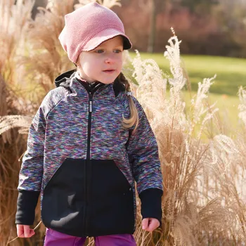 Pánská softshellová bunda barevná melírovaná bunda s kapsami