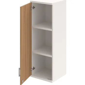Policová skříň SZ 3 40 01 L H – Skříň policová dvéřová 115,2 × 40 cm - Višeň , Bílá , USH – hranatá