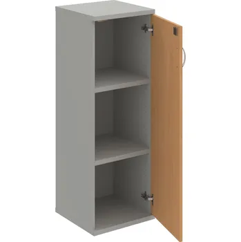 Policová skříň SZ 3 40 01 P – Skříň policová dvéřová 115,2 × 40 cm - Buk , Šedá , USN – Hobis