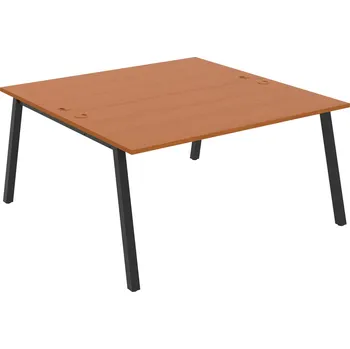 Psací stůl USD A 1600 – Stůl pracovní 160 × 160 cm - Třešeň , Černý kov