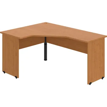 Psací stůl GEV 60 P – Stůl ergo pravý 160 × 120 cm - Olše , Olše , Černý kov