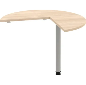 Psací stůl GP 21 P – Stůl jednací pravý ø 100 cm - Akát , Šedý kov