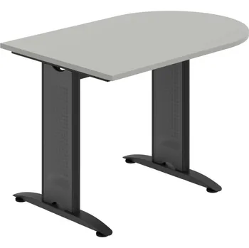 Jednací stůl FP 1200 1 – Stůl jednací oblouk 120 cm - Šedá , Černý kov