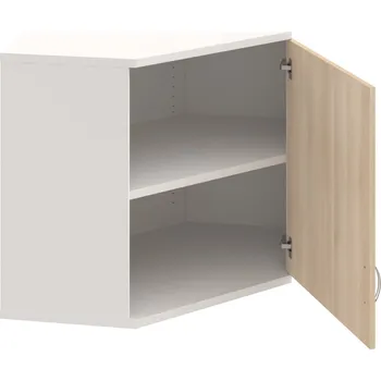 Policová skříň SRV 2 01 P H – Skříň vnitřní roh pravá 76,8 cm - Akát , Bílá , USN – Hobis