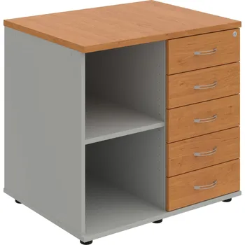 SPKZ 3 80 60 P P – Skříňka ke stolu, pravá, s centrálním zamykáním - Olše , Šedá , USN – Hobis