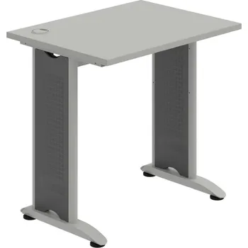 Psací stůl FE 800 – Stůl pracovní rovný 80 cm, hl. 60 cm - Šedá , Šedý kov