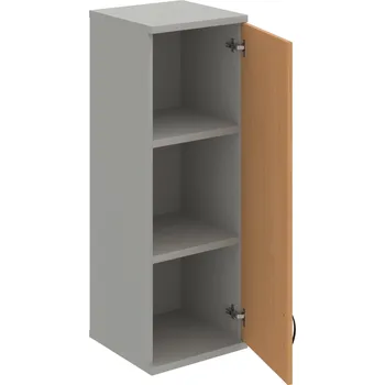 Policová skříň S 3 40 01 P H – Skříň policová dvéřová 115,2 × 40 cm - Buk , Šedá , UCO – černá